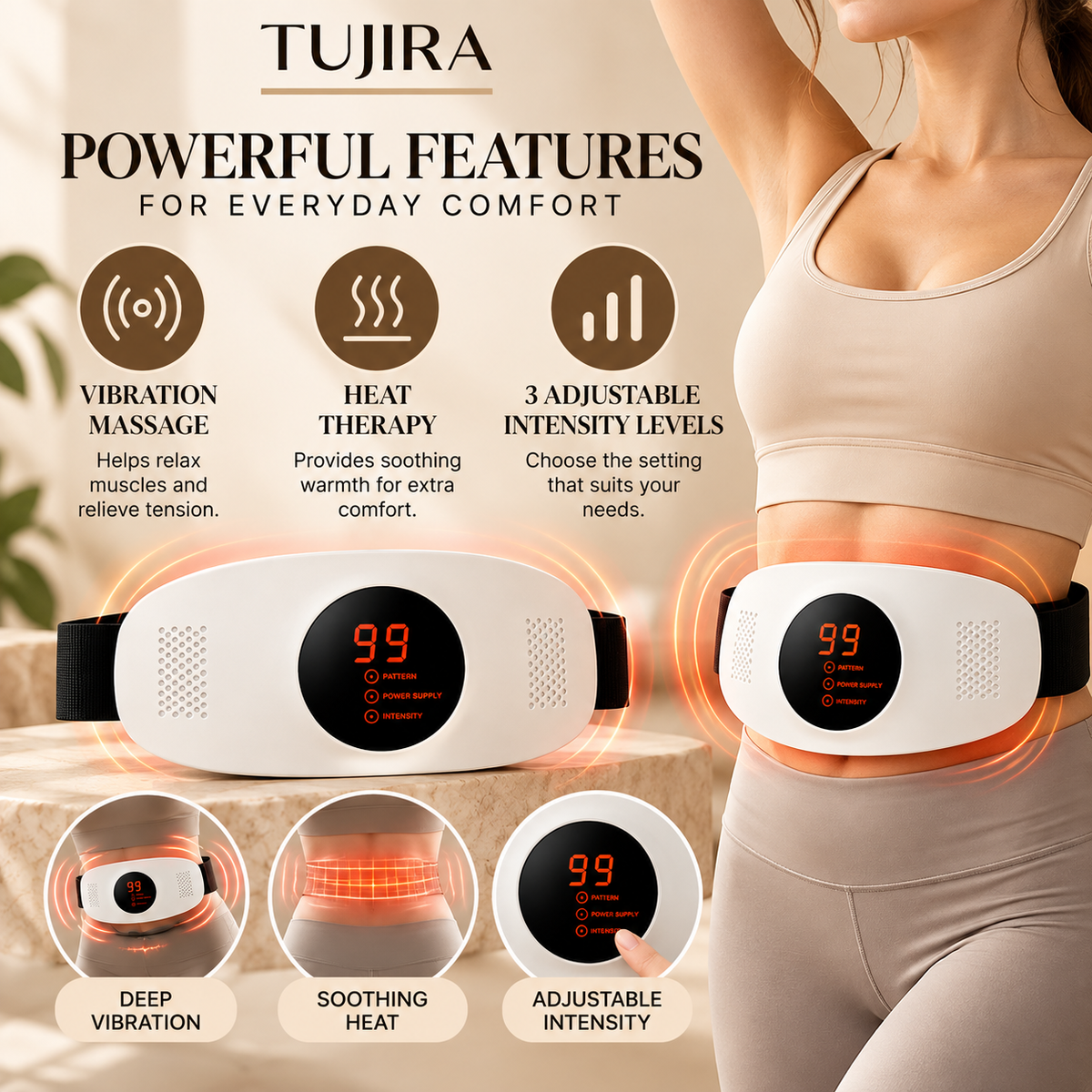 Vibrating Waist Massager — For Tension, Comfort & Relaxation